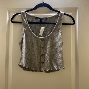 Gray cropped tank. HYFVE. SIZE L.